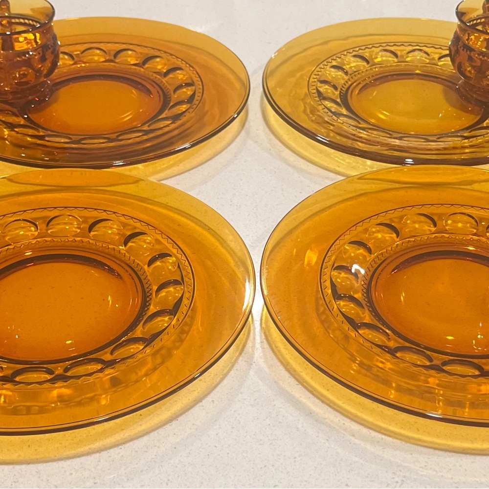 Indiana Glass Amber Dinnerware Set